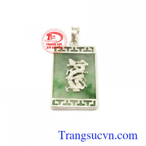 Mặt dây ngọc cẩm thạch thiên nhiên cao cấp