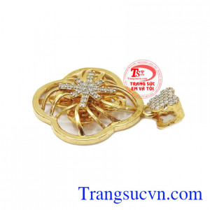 Mặt vàng tây 10k, chất lượng vàng đảm bảo, kiểu dáng đẹp, thiết kế tinh xảo. Mặt dây chuyền nữ vàng 10k