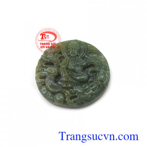 Mặt dây đá chạm rồng canxedon đeo sang trọng, thời trang và đẳng cấp phái mạnh