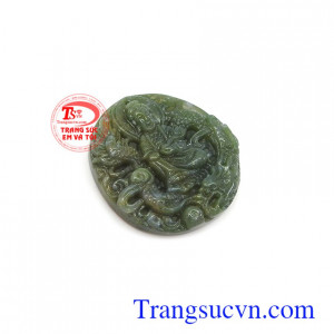 Mặt dây đá chạm rồng bền đẹp, chất lượng, đeo hợp thời trang và phong thủy