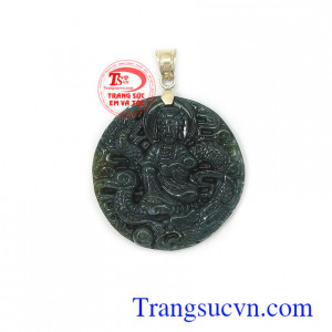 Mặt dây đá quý bọc bạc canxedon thiên nhiên cao cấp, phù hợp nhiều loại dây chuyền khác nhau