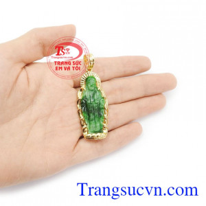 Mặt dây đức mẹ ban ơn vàng 14k điêu khắc tỉ mỉ và sắc nét