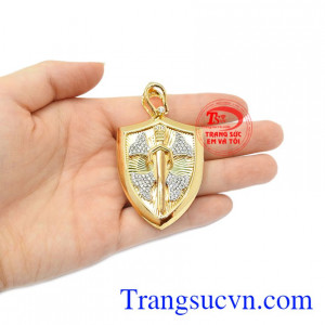 Mặt dây khiên vàng đẹp. Mặt dây khiên vàng