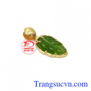 Mặt ngọc Jadeite thiên nhiên cao cấp, uy tín và chất lượng, giao hàng toàn quốc,Mặt dây lá Nephrite