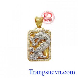 Mặt dây rồng may mắn được chế tác tinh tế,rồng nổi 3D.