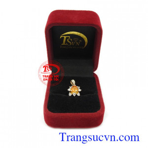 Mặt dây Sapphire thịnh vượng 14k thời trang phái đẹp