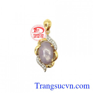 Mặt dây Sapphire vàng 10k được chế tác kiểu dáng sang trọng, tinh tế, thời trang,Mặt dây Sapphire vàng 10k