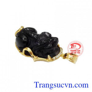 Mặt dây tỳ hưu mệnh Hỏa+Thổ có giấy kiểm định đá quý.