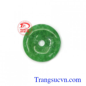 Mặt đồng xu cẩm thạch hạnh phúc màu sắc đẹp, chất lượng cao, phù hợp làm mặt dây chuyền đeo sang trọng và phong thủy