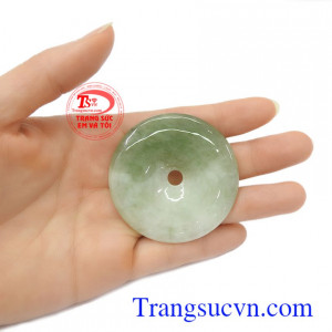 Mặt đồng xu cẩm thạch thịnh vượng phù hợp làm mặt dây chuyền đeo sang trọng, tinh tế và thời trang