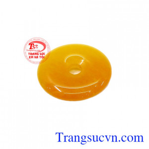 Ngọc cẩm thạch mang đến sự bình an, thịnh vượng, may mắn,Mặt đồng xu Jadeite mệnh kim
