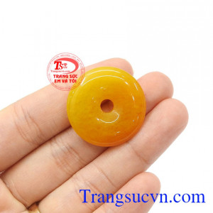 Mặt đồng xu Jadeite mệnh kim