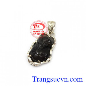 Mặt hồ ly xanh đen obsidian đẹp giúp tình yêu gắn kết bền chặt