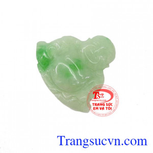 Mặt ngọc jadeite Phật Di Lặc Tài Lộc vui phấn khởi, nụ cười tươi vui yêu đời, thân hình mập mạp chân chất mà thân quen