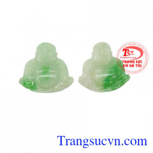 Mặt ngọc jadeite Phật Di Lặc Tài Lộc