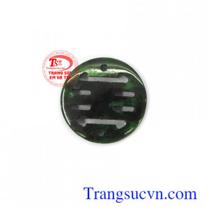 Mặt ngọc Jadeite phát tài chế tác độc đáo, bền đẹp, chất lượng, phù hợp làm mặt dây chuyền đeo thời trang và phong thủy