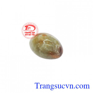 Mặt ngọc Jadeite phúc lộc có thể bọc vàng hoặc bạc làm mặt dây chuyền, mặt nhẫn,Mặt ngọc Jadeite phúc lộc