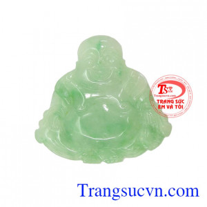 Mặt ngọc Phật Di Lặc Hạnh Phúc là sản phẩm ngọc cẩm thạch thiên nhiên, có giấy kiểm định đá tự nhiên