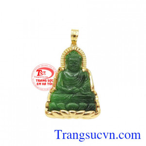 Mặt phật a di đà ngọc cẩm thạch