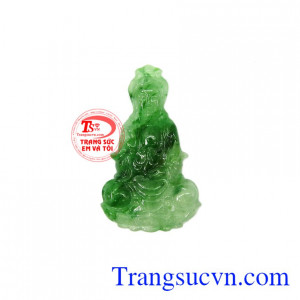 Mặt phật bà Jadeite hiền từ được chạm khắc từ ngọc cẩm thạch thiên nhiên hợp phong thủy