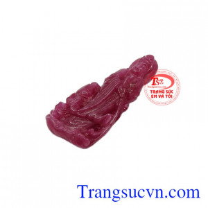 Mặt phật bà Ruby đẹp có thể làm mặt dây bọc vàng , kết hợp với dây chuyền vàng.