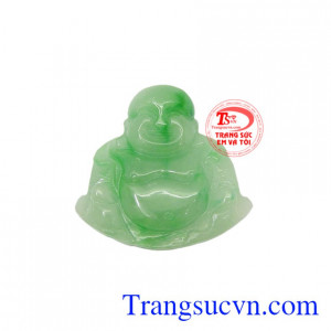 Mặt phật di lặc cẩm thạch hưng thịnh có thể bọc vàng, bọc bạc thời trang.