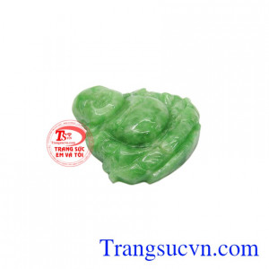 Mặt phật di lặc cẩm thạch phát lộc có thể làm mặt dây bọc vàng.