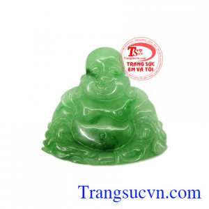 Mặt phật di lặc cẩm thạch thông thái được chế tác từ ngọc cẩm thạch thiên nhiên cao cấp