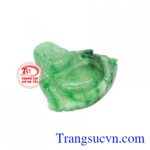 Mặt phật di lặc có thể bọc vàng hoặc vàng để đảm bảo độ bền đẹp cho sản phẩm,Mặt phật di lặc Jadeite phúc lộc
