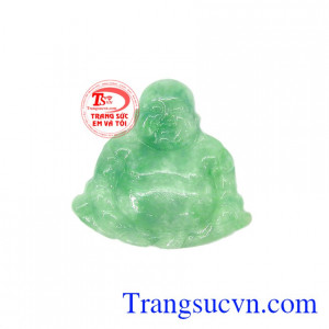 Mặt phật di lặc Jadeite tài lộc được chế tác từ ngọc cẩm thạch thiên nhiên