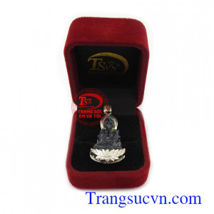 Mặt dây phật quan âm đá quý thiên nhiên tài lộc, thịnh vượng, bình an.