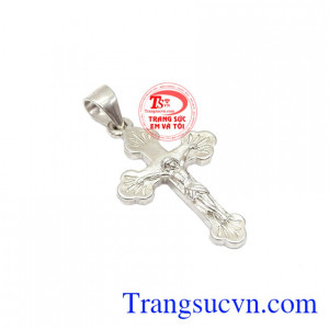 Mặt dây chuyền bạc đẹp, giá cả hợp lý, chất lượng bảo đảm,Mặt thánh giá bằng bạc