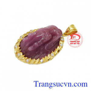 Mặt tuổi thìn rồng ruby hộ mệnh có giấy kiểm định đá quý uy tín.