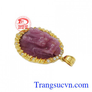 Mặt tuổi thìn rồng ruby hộ mệnh, ruby hồng ngọc rồng nhả châu tiền tài may mắn.