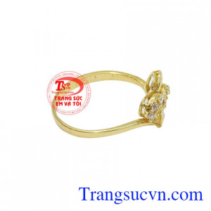 Nhẫn nữ vàng tây dành cho phái đẹp phù hợp làm quà tặng sinh nhật hoặc trong các dịp ý nghĩa