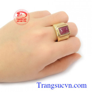 Nhẫn nam Ruby là món quà tuyệt vời dành tặng người yêu thương Nhẫn nam Ruby quyền lực 18k