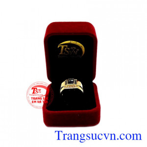 Sapphir thiên nhiên là biểu tượng cho sự giàu sang và phú quý. Nhẫn nam sapphir thời trang