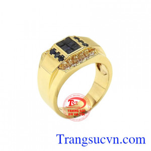 Nhẫn nam sapphir thời trang