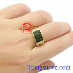 Nhẫn Nephrite vàng 14k