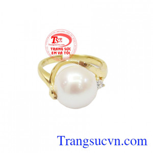 Nhẫn ngọc trai tổ ấm,chất lượng đảm bảo uy tín,dành cho nữ đeo tay