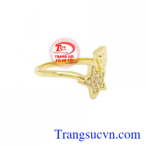 Nhẫn ngôi sao chung thủy vàng 10k, bảo hành 6 tháng giao toàn quốc, thanh toán an toàn