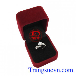 Nhẫn nữ vàng trắng dành cho phái đẹp phù hợp làm quà tặng sinh nhật hoặc trong các dịp ý nghĩa