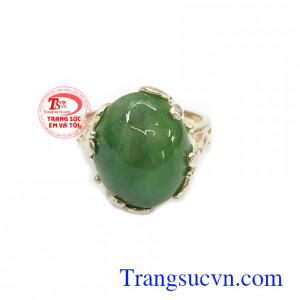 Nhẫn nữ bạc ta đá cẩm thạch