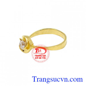 Nhẫn nữ cầu hôn vàng 10k, bảo hành 6 tháng, giao hàng nhanh trên toàn quốc