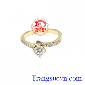 Nhẫn nữ đính đá nhỏ xinh được các bạn nữ yêu thích, vàng 10k, bảo hành 6 tháng, giao hàng nhanh trên toàn quôc