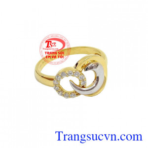 Nhẫn nữ kiểu dáng tinh tế vàng 10k, bảo hành 6 tháng, giao hàng nhanh trên toàn quốc