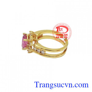 Nhẫn nữ ruby lục yên