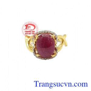 Với thiết kế trẻ trung, thanh lịch và hợp thời trang,Nhẫn nữ Ruby vàng 10k