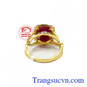 Sản phẩm thích hợp làm quà tặng chp người thân và bạn bè,Nhẫn nữ Ruby vàng 10k