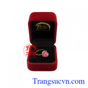 Nhẫn nữ Ruby vàng 14k đẹp.